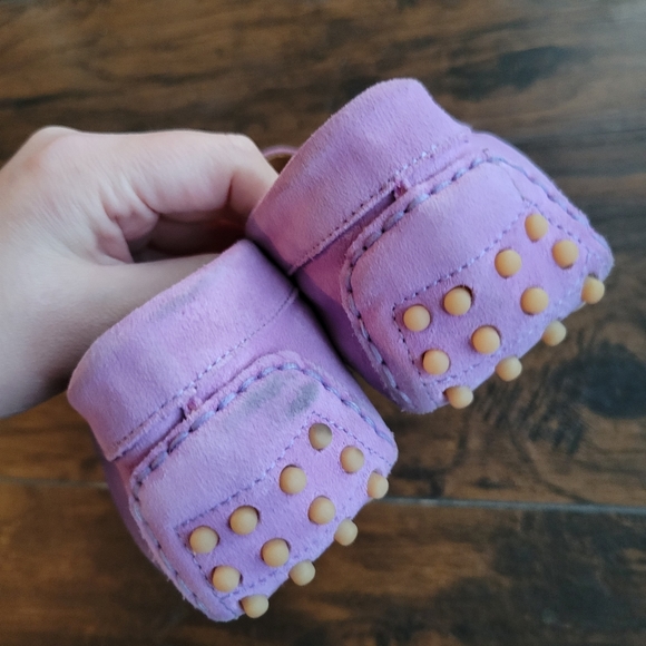 M. Gemi Lavender Suede Loafers - Picture 5 of 5